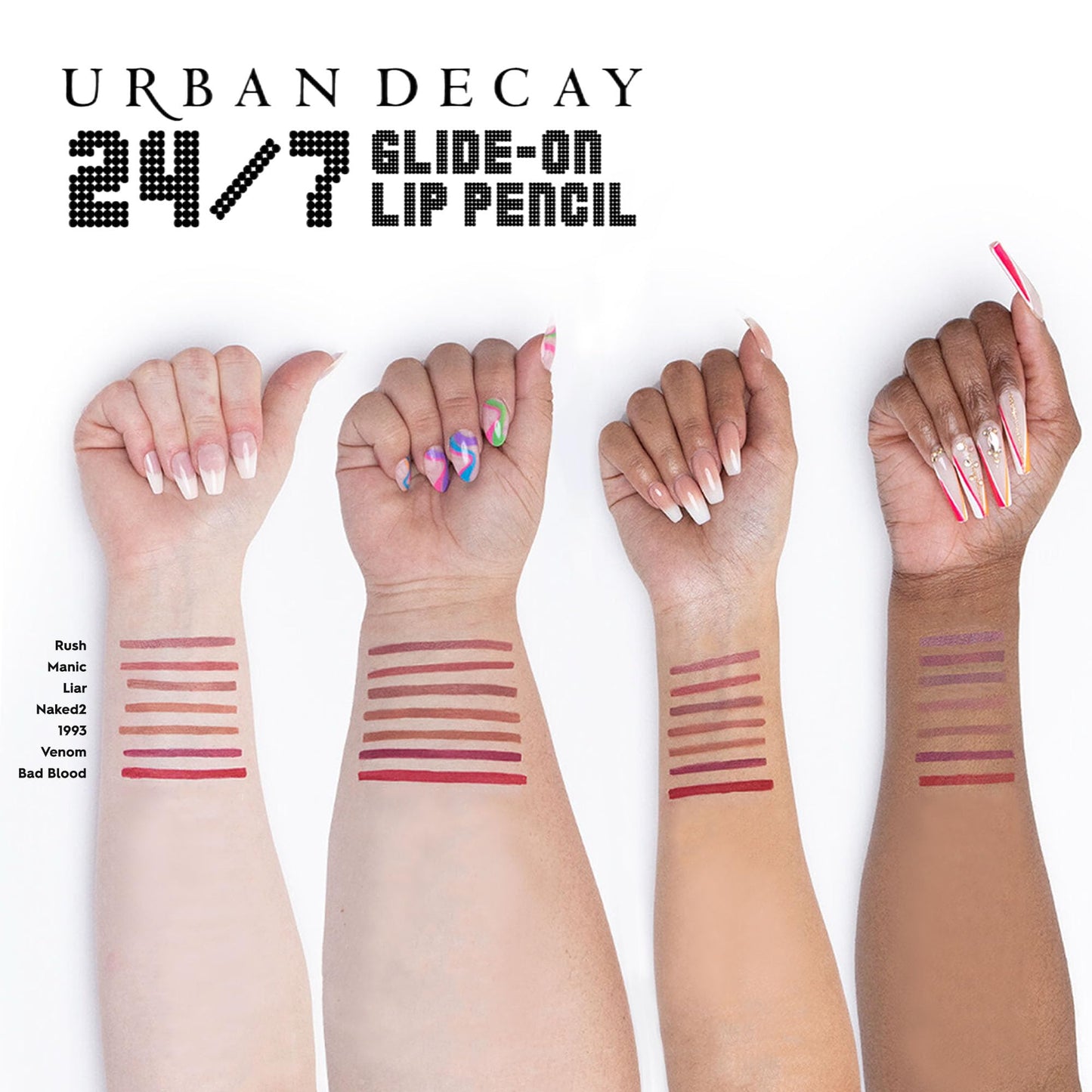URBAN DECAY 24/7 Glide-On Waterproof Lip Pencil (Ozone - Clear), Smudge-Proof, Longwearing Lip Liner, Smooth & Creamy Colors, Moisturizing Formula