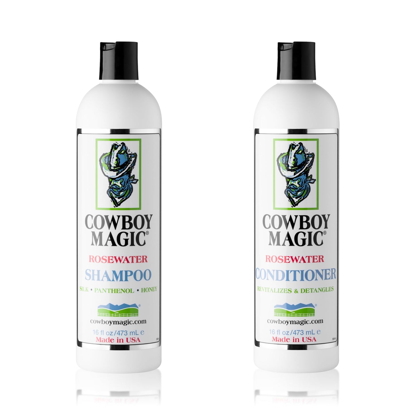 Cowboy Magic Rosewater Shampoo + Conditioner 16 Ounce Each