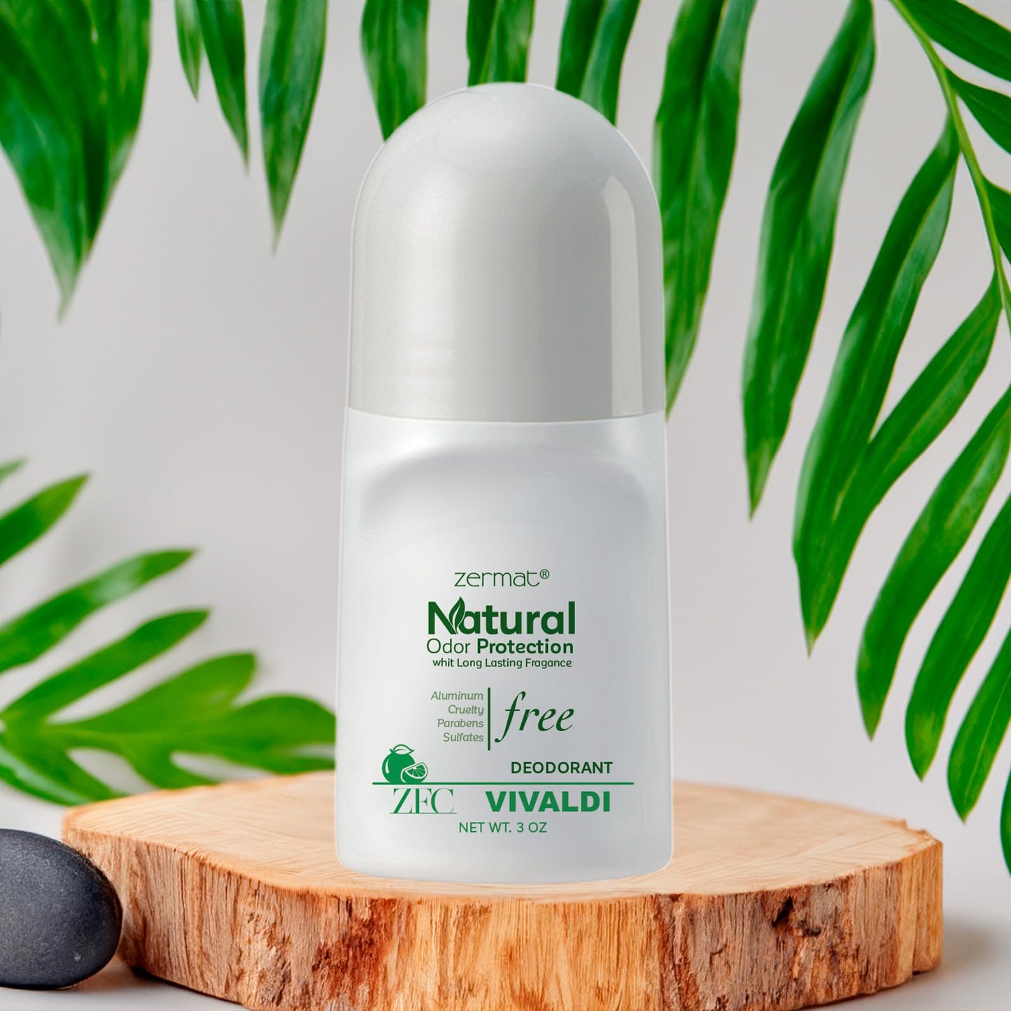 Zermat Vivaze Vivaldi, Natural Roll-On Deodorant, 3 Oz. Beauty and Personal Care Zermat