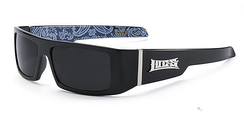 Blue bandana pattern Locs Shades