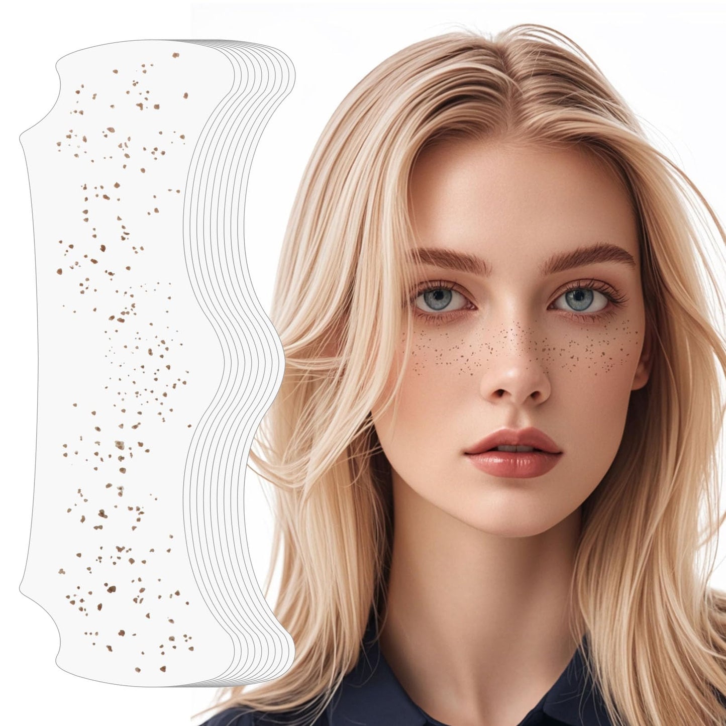 Face Glitter Freckles, Glow Up Makeup Patches for Face, 10pcs Gold Sparkle Freckles, Face Glitter Makeup Speckles, Glitter Makeup Accessories