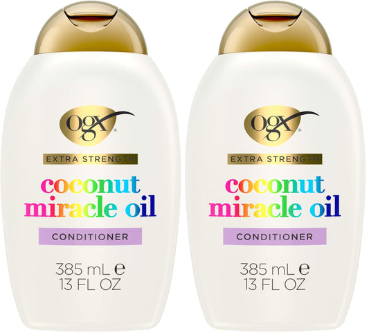 OGX Extra Strength Damage Remedy + Coconut Miracle Oil Conditioner for Dry, Frizzy or Coarse Hair, Paraben-Free, Sulfate-Free Surfactants, 13 Fl Oz Beauty and Personal Care OGX Default Title