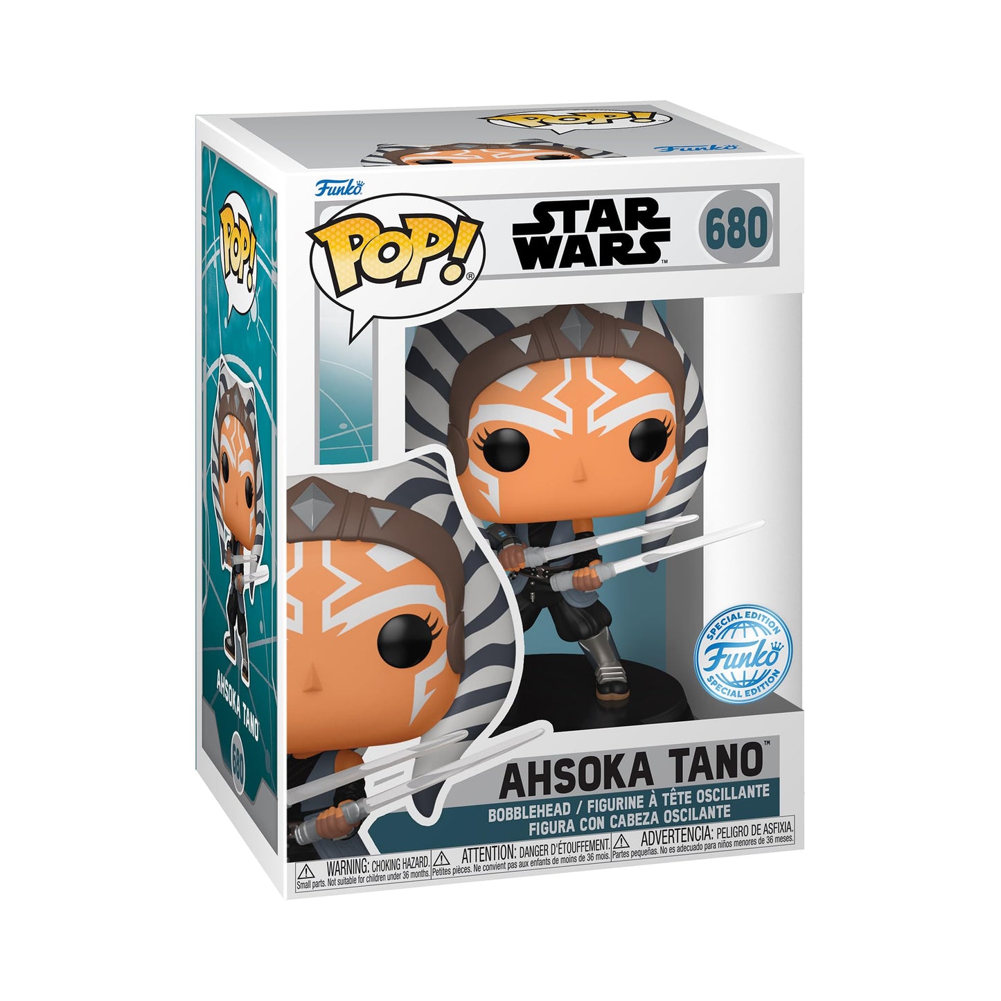 Funko Pop! Star Wars: Ahsoka - Ahsoka w/Dual Lightsabers - Amazon Exclusive - Collectible Vinyl Figure - Toys for Kids & Adults - TV Fans…