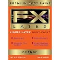 Liquid Latex - Face and Body Paint, Ammonia Free, Easy On and Off, Cosplay Makeup, Create Professional Monster, Zombie Arts 16 Oz (Orange)