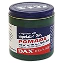 Dax Pomade (Bergamot) 7.5 Ounce Jar (221ml) (3 Pack)