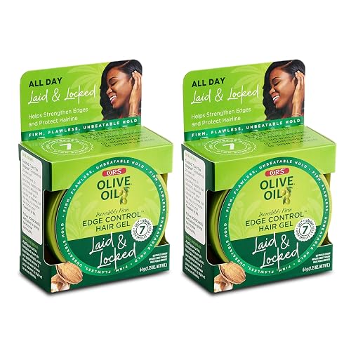 ORS Olive Oil Edge Control Hair Gel with Sweet Almond Oil 2.25 oz (Pack of 2)