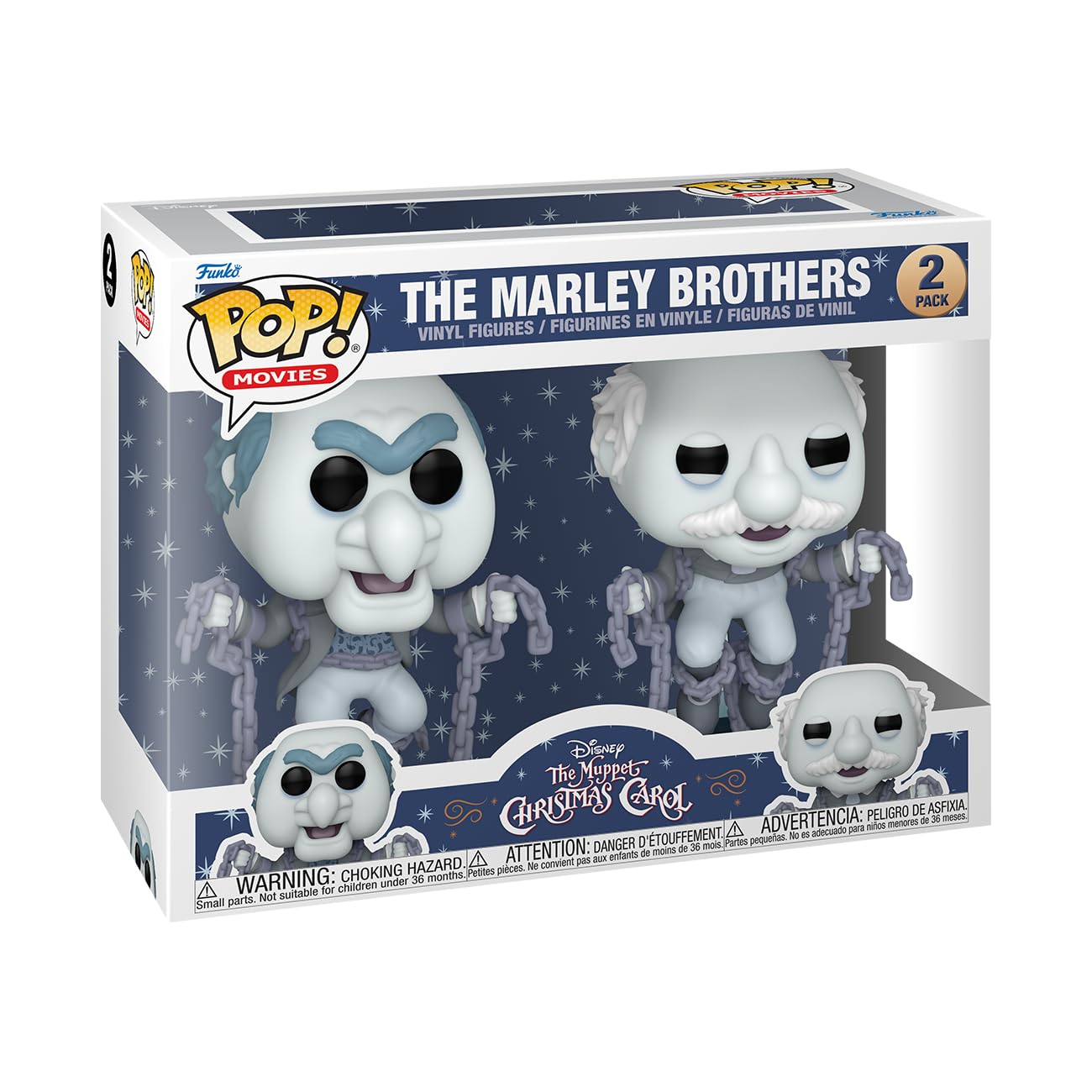 Funko Pop! Movies: The Muppet Christmas Carol - Statler and Waldorf as The Marley Brothers, 2-Pack