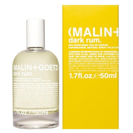 MALIN+GOETZ Dark Rum Eau de Parfum, 1.7 Fl. Oz. | Men & Women's Fragrance | Warm, Spicy Rum with Plum, Leather & Amber | Refreshing & Long-Lasting |