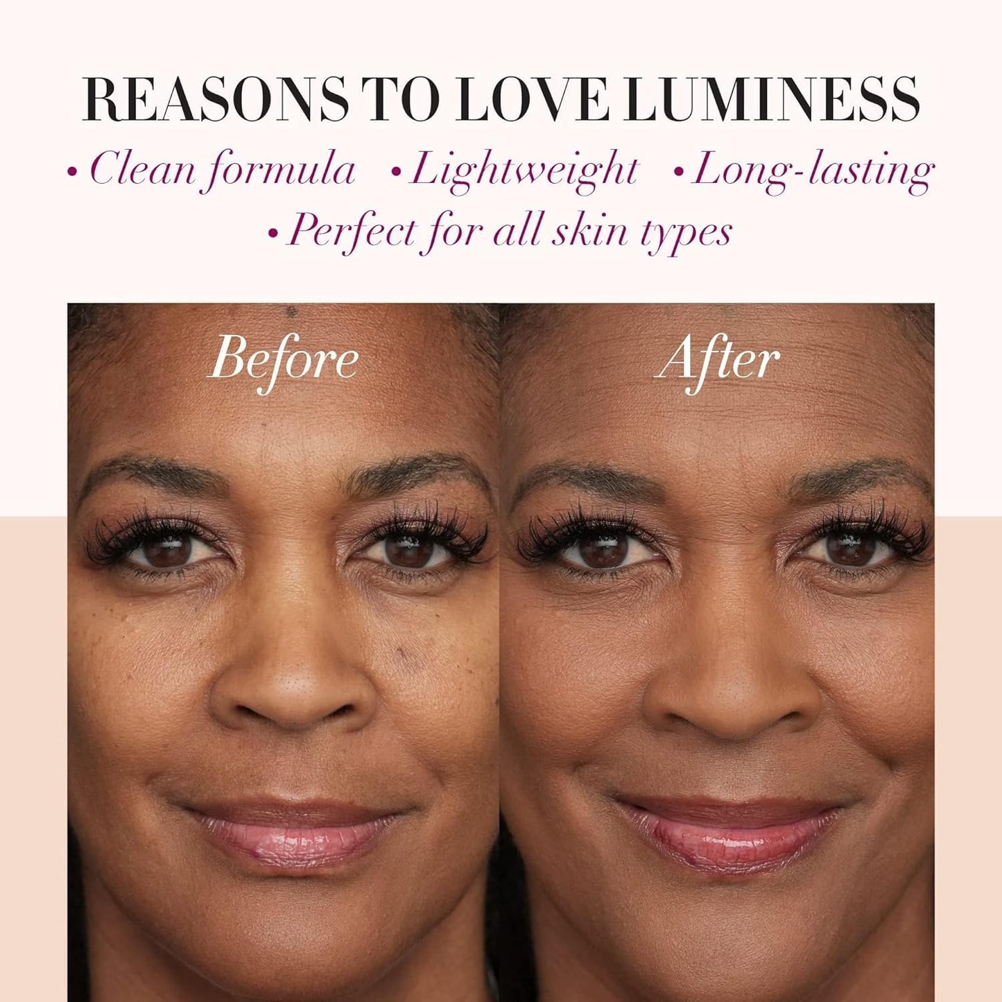 LUMINESS Airbrush Spray Silk Foundation Starter Kit - Tan - Foundation, Primer & Dual-Sided Angled Buffing Brush - Medium, Buildable Coverage