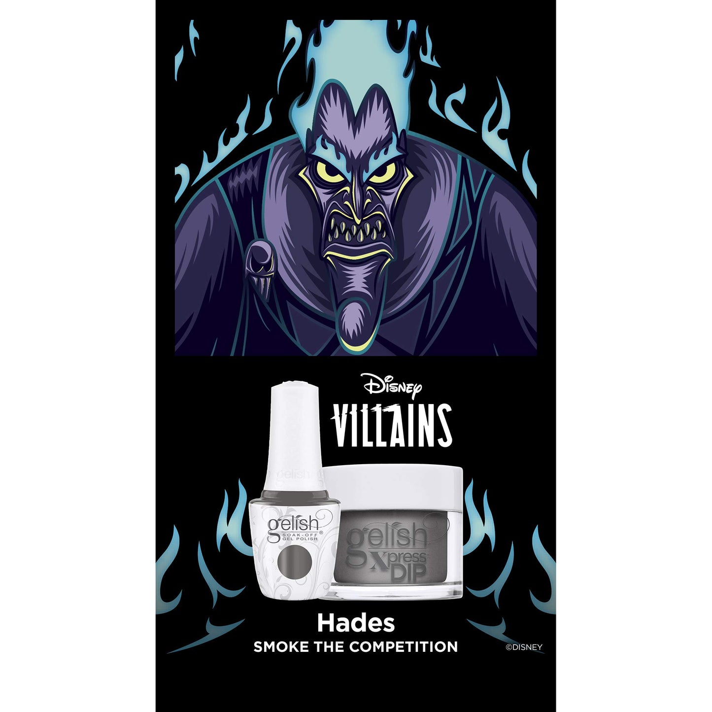 Gelish Xpress Dip "Smoke The Competition" Disney Villains Collection, 1.5 oz. - Gray Creme Beauty & Personal Care Gelish