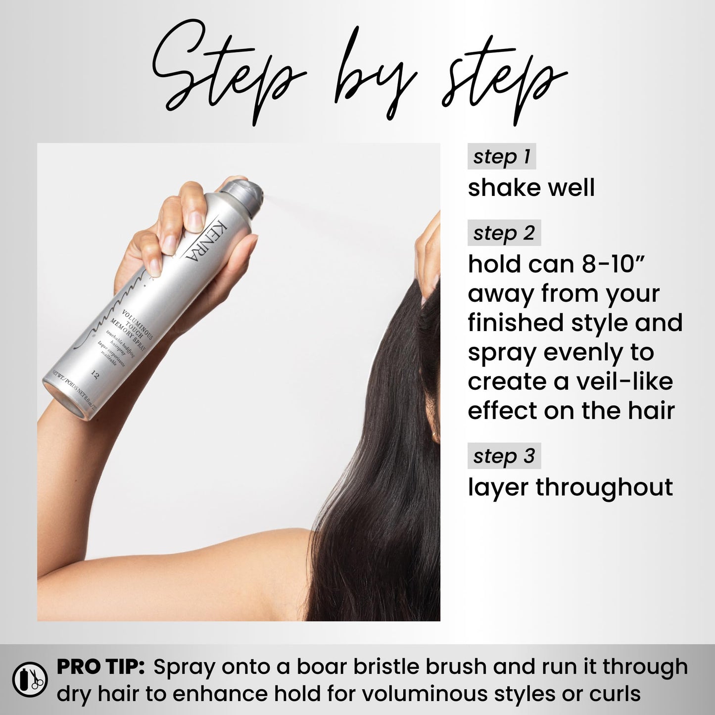 Kenra Professional Platinum Voluminous Touch Memory Spray 12 | Bodifying, Fullness Hairspray | Lasting Sytle Memory for 96 Hours | Soft, Touchable