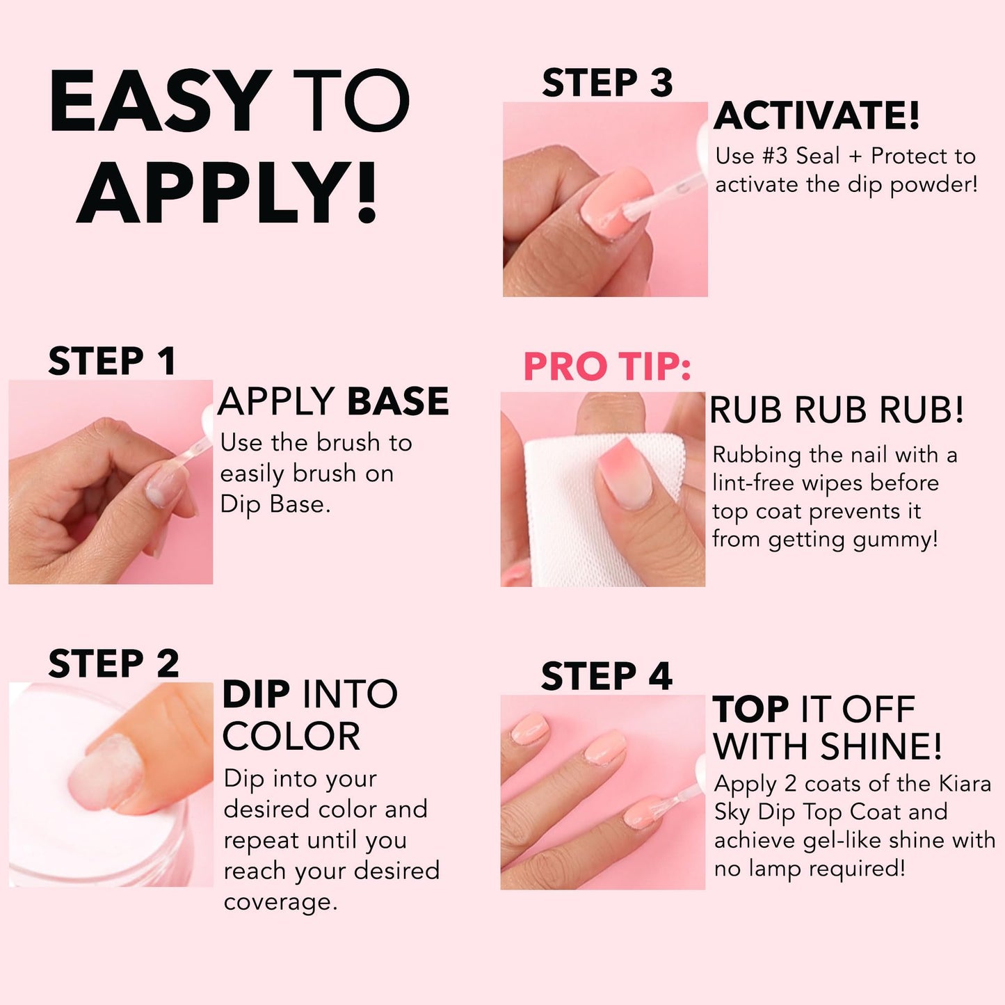 Kiara Sky Professional Nails Essential Dip Powder - Medium Pink 2oz - Perfect for French Manicures Beauty & Personal Care KIARA SKY