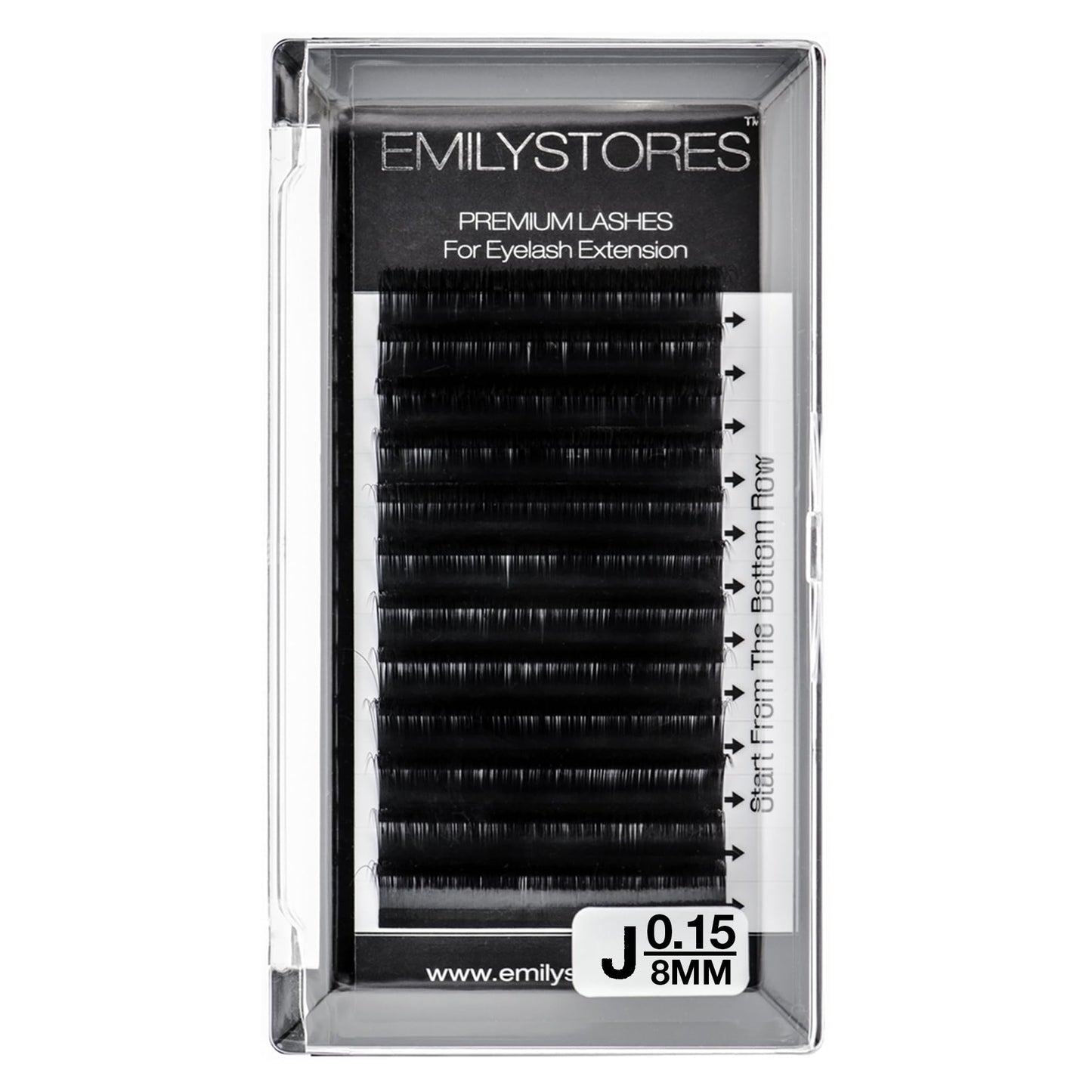 EMILYSTORES Lash Extensions 0.15mm Thickness J Curl 8mm Length Individual Volume Natural Eyelashes For Eyelash Extensions(0.15,J,8mm)