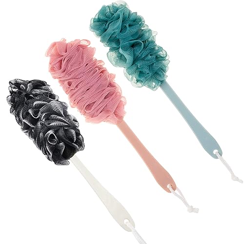 Arswin Back Scrubber for Shower,Loofah Long Handle Bath Body Brush,Soft Nylon Mesh Sponge for Shower,Loofah On a Stick for Men Women,Exfoliating Scrub