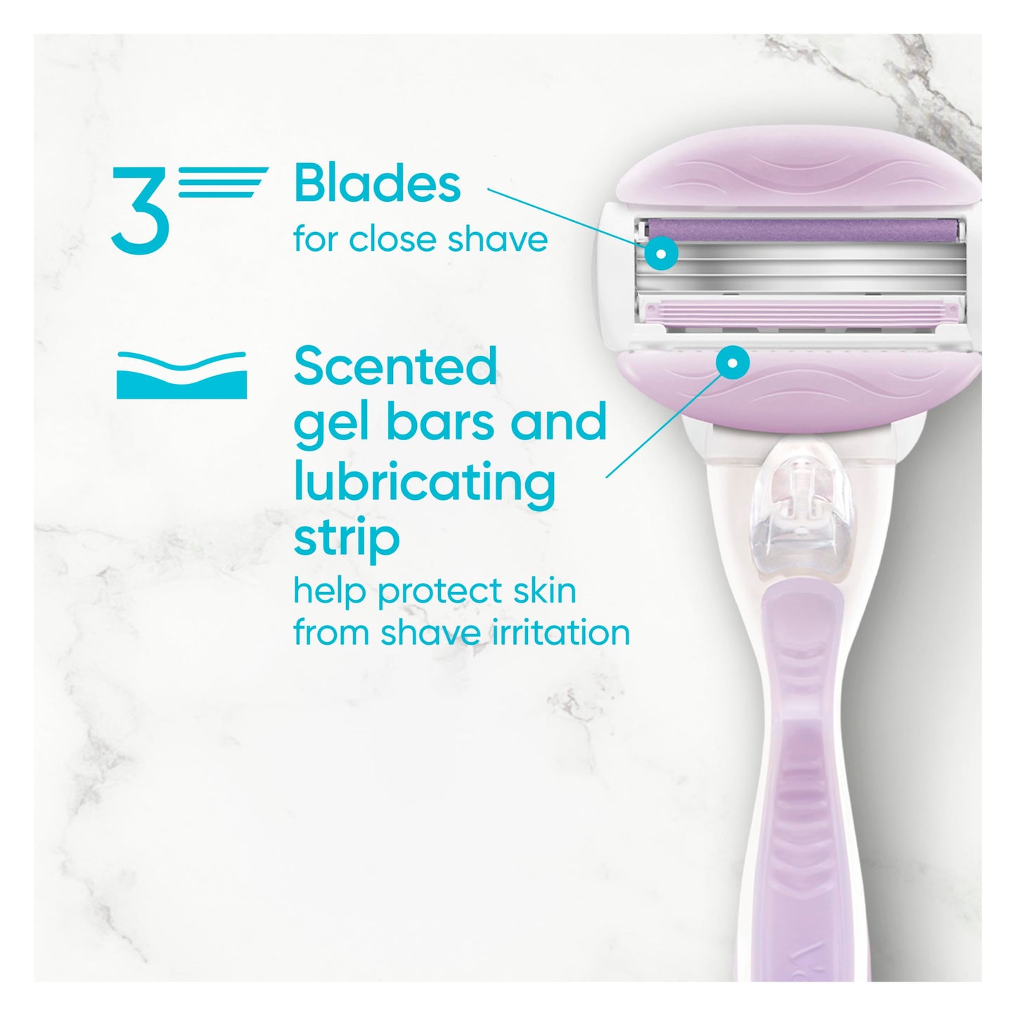 Gillette Venus ComfortGlide Freesia Women's Razor Refills, 4 Refills Beauty and Personal Care Gillette Venus