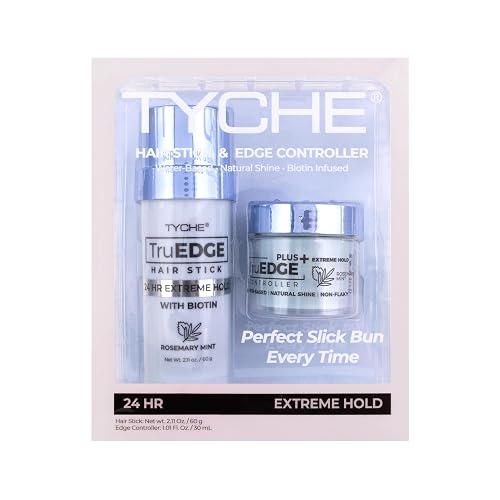 Tyche by Nicka K New York, Edge Controller and Hair Styling Stick, 24 Hour Hold, Water Based, Natural Shine, Biotin Infused (Rosemary Mint)