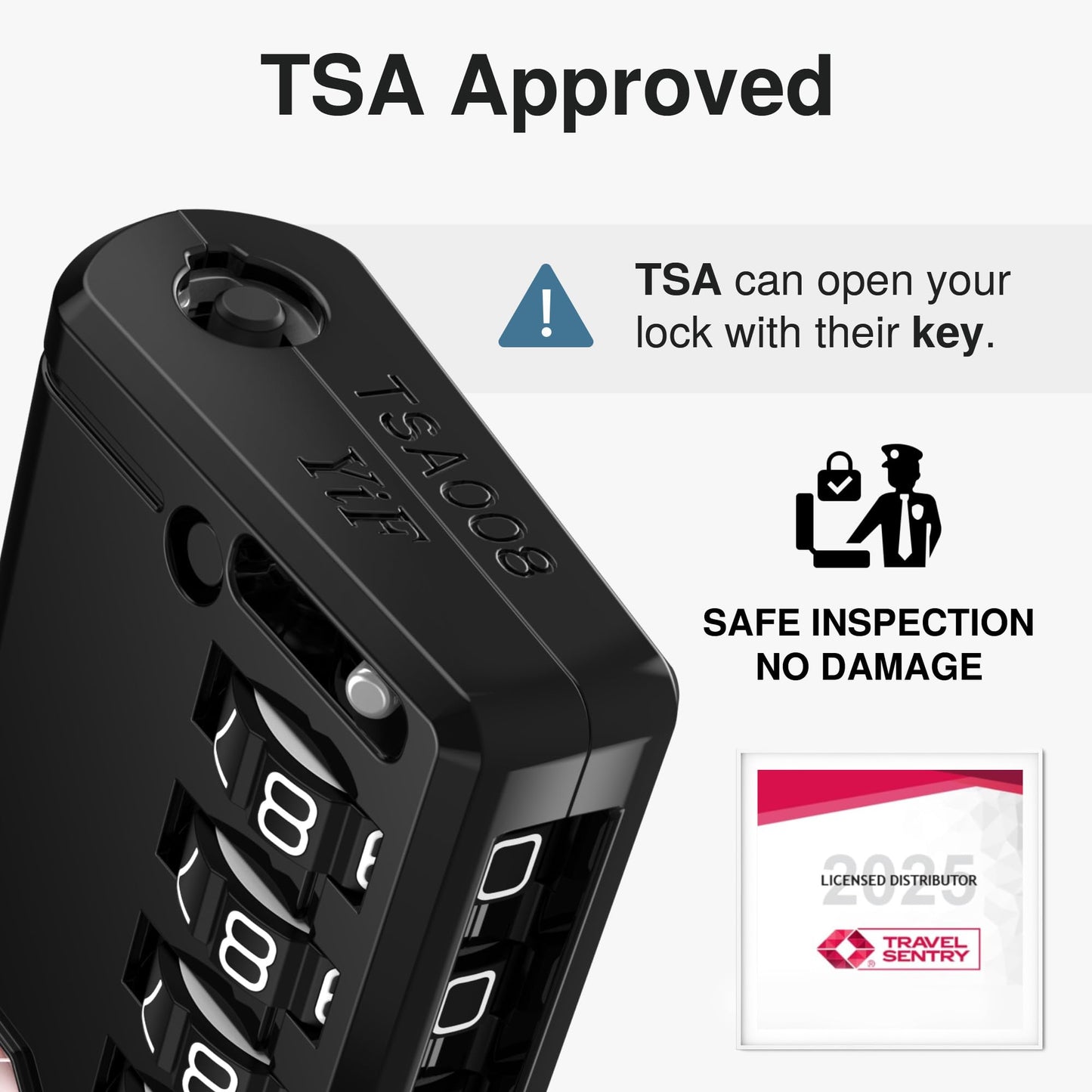 Puroma TSA Approved Travel Locks 2 Pack – 4 Digit Combination Padlocks with Open Alert, Resettable Zinc Alloy for Suitcase & Backpack
