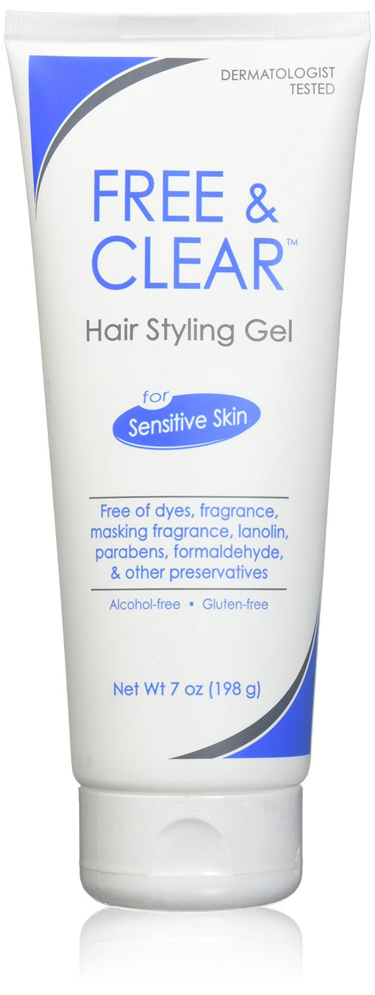 Free & Clear Hair Styling Gel, Unscented, (SG_B00MX6ZXT2_US), 7 Ounce (Pack of 2)