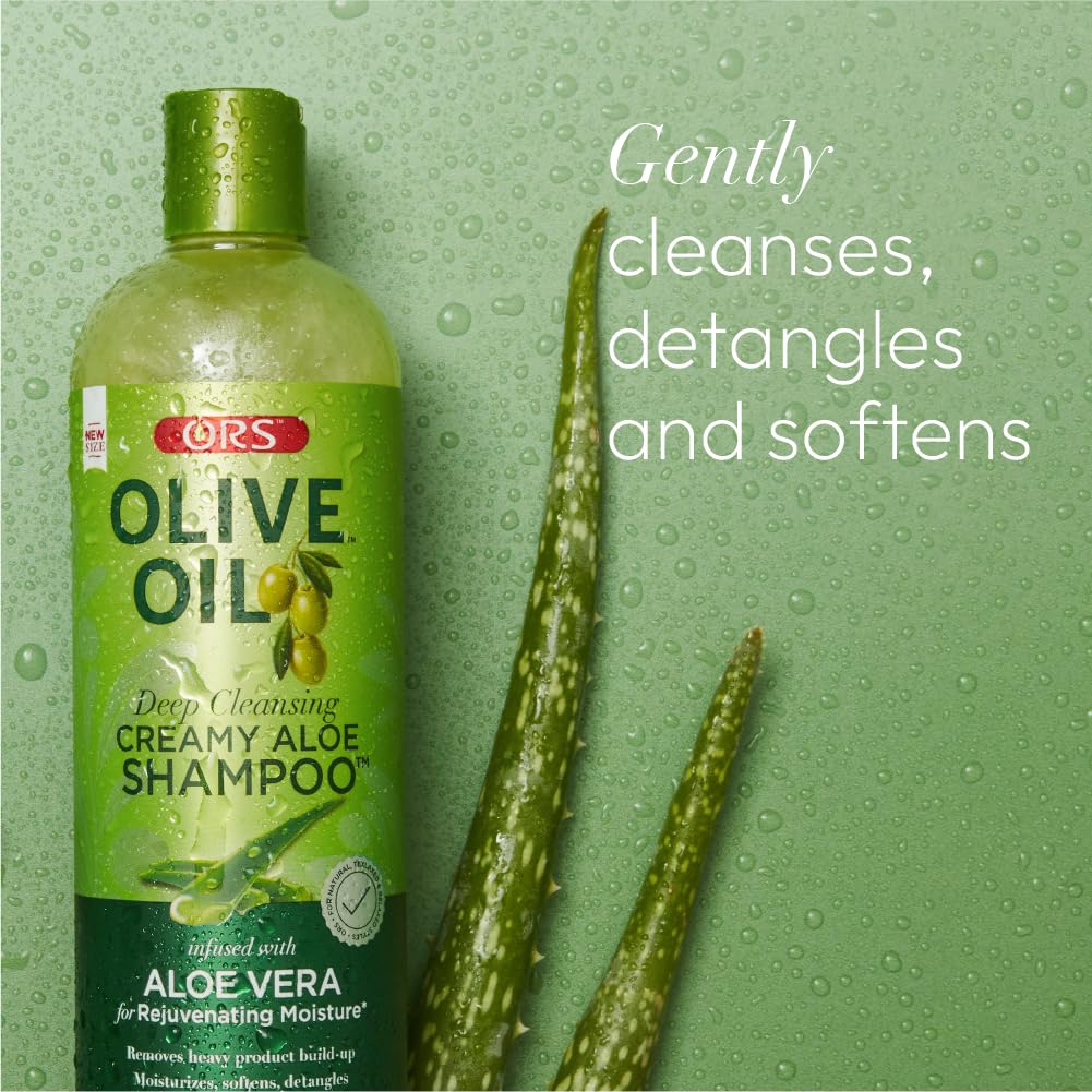 ORS Olive Oil Moisture Restore Creamy Aloe Shampoo Infused with Aleo Vera 12.5 Ounce