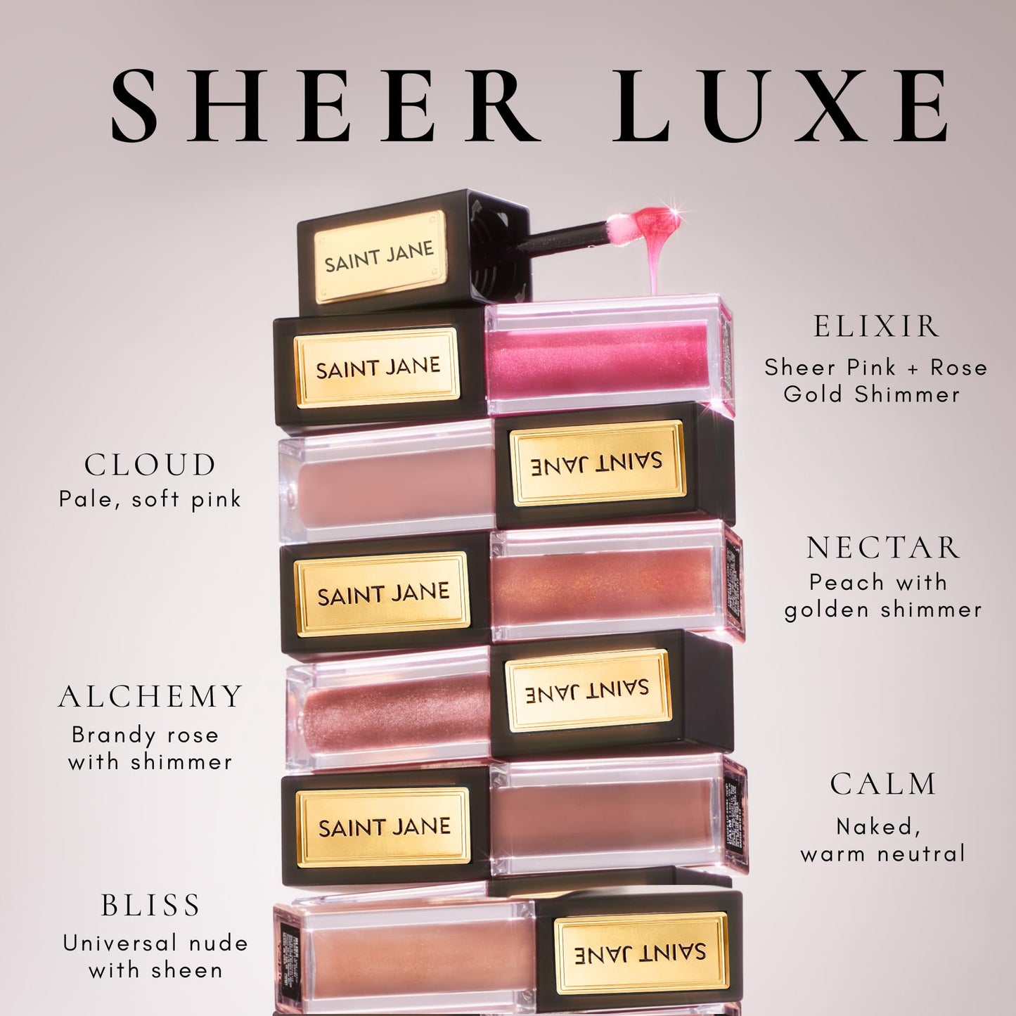 SAINT JANE - Luxury Lip Oil | Luxury, Floral-Infused, Clean Skincare (Elixir, 0.15 oz | 4.5 ml)