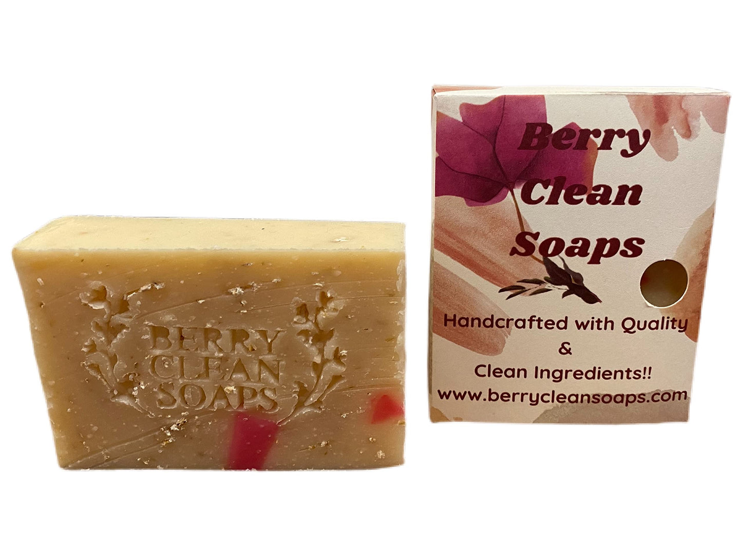 Honeysuckle Natural Oatmeal Exfoliating Soap Bar (1) Beauty & Personal Care Berry Clean Soaps