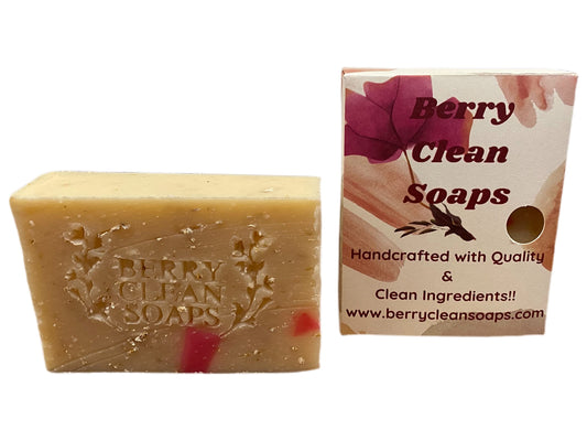 Honeysuckle Natural Oatmeal Exfoliating Soap Bar (1) Beauty & Personal Care Berry Clean Soaps
