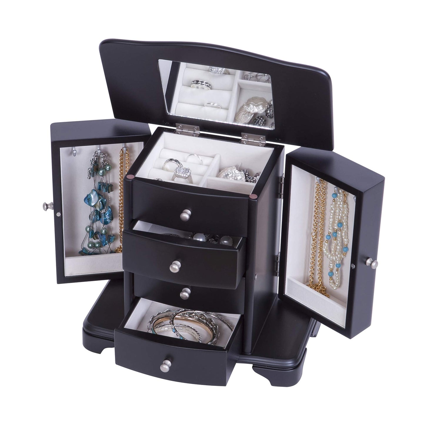 Mele Designs Jewelry Box Kennedy Wooden Jewelry Box, Java Finish