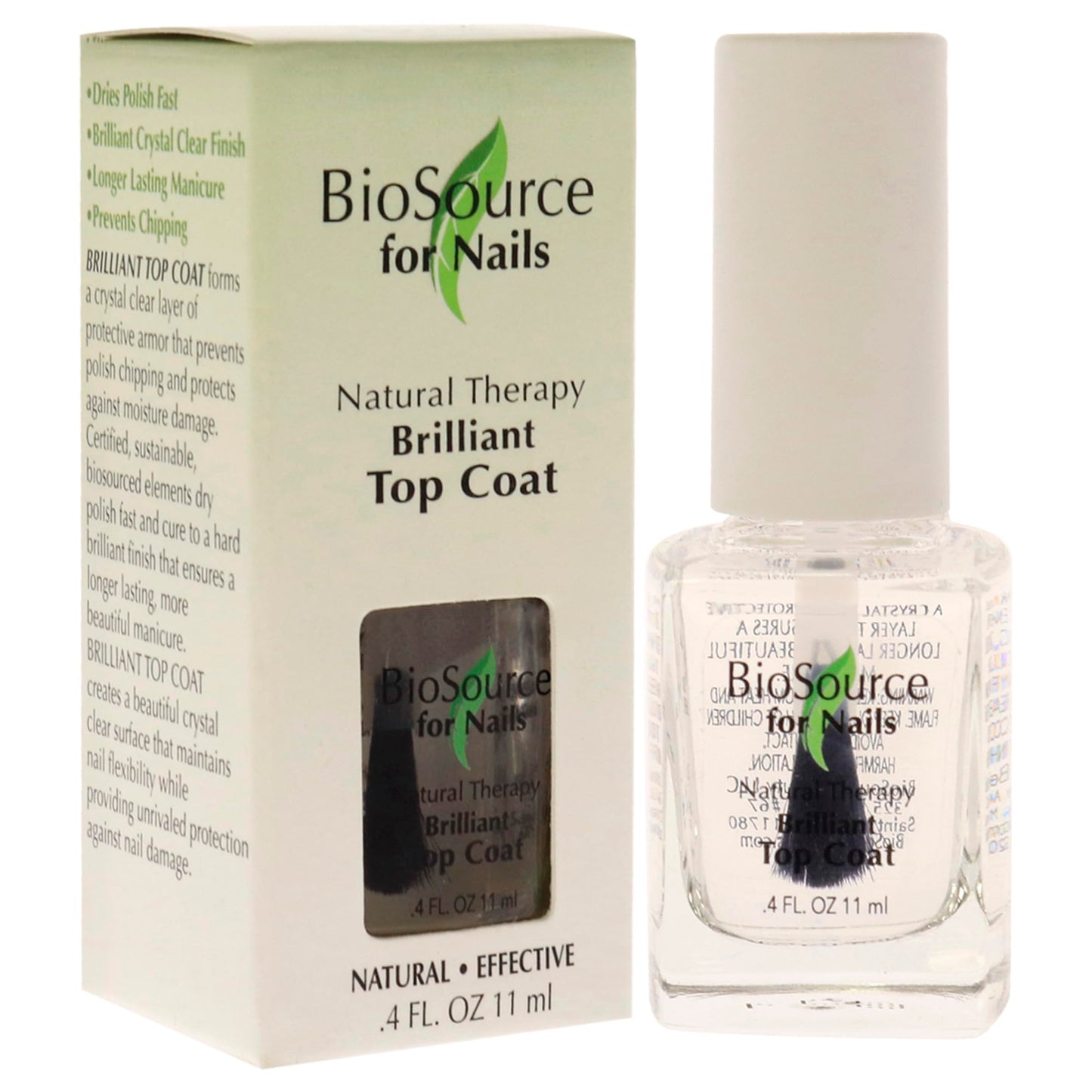 BioSource for Nails Natural Therapy Brilliant Top Coat, 0.4 oz Beauty & Personal Care Biosource for Nails