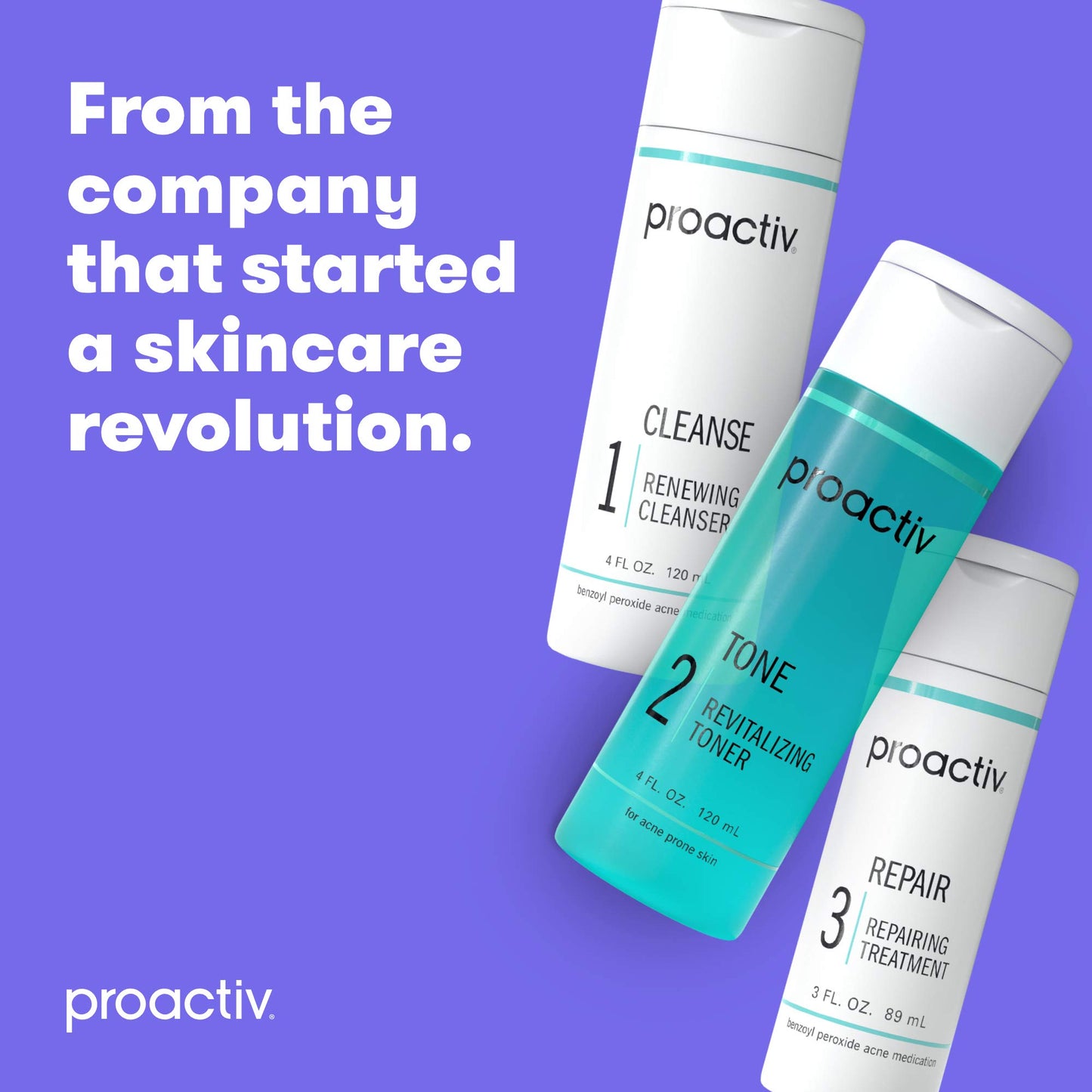 Proactiv Acne Cleanser - Benzoyl Peroxide Face Wash and Acne Treatment - Daily Facial Cleanser and Hyularonic Acid Moisturizer with Exfoliating Beads