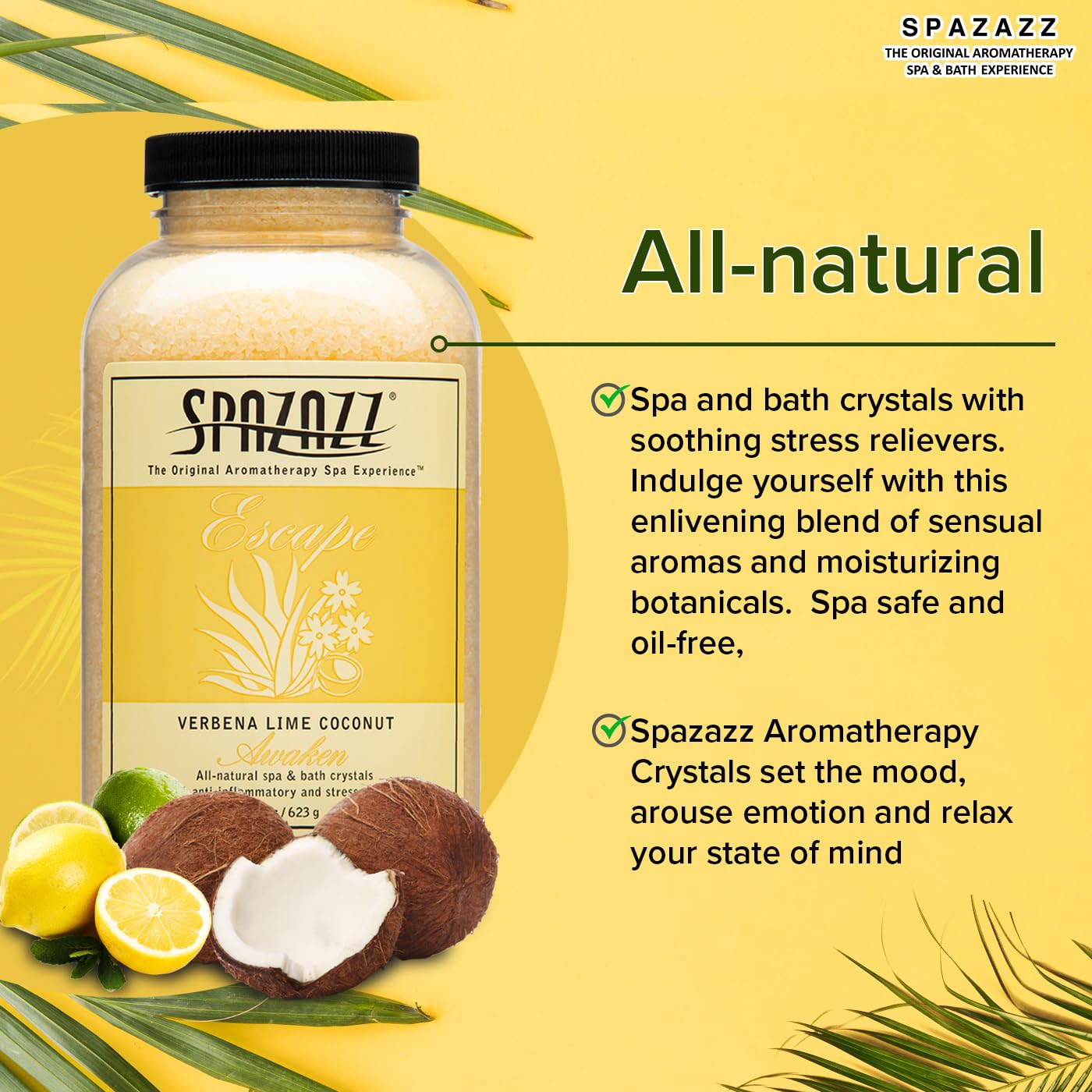 Spazazz 7377C Spa and Bath Crystals, Lime Coconut, 22 Ounce Beauty and Personal Care Spazazz