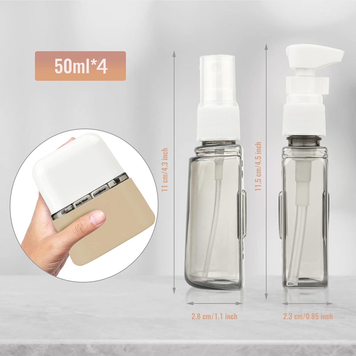 Bpluma Travel Bottles, Leak Proof Containers For Toiletries TSA Approved Airplane Accessories Kits For Liquid With Labels