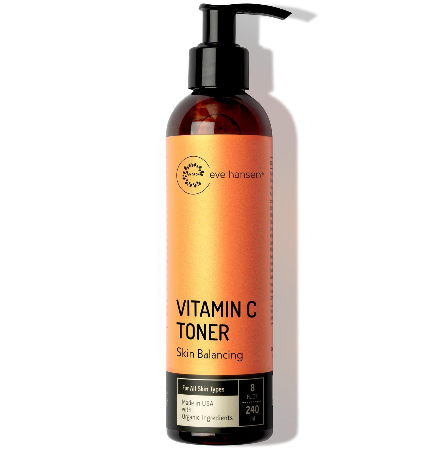 Eve Hansen Vitamin C Toner for face | 8 oz Hydrating Facial Toner Pore Minimizer with Anti Aging Aloe, Citric Acid & Tea Tree | Skin & Face Toner