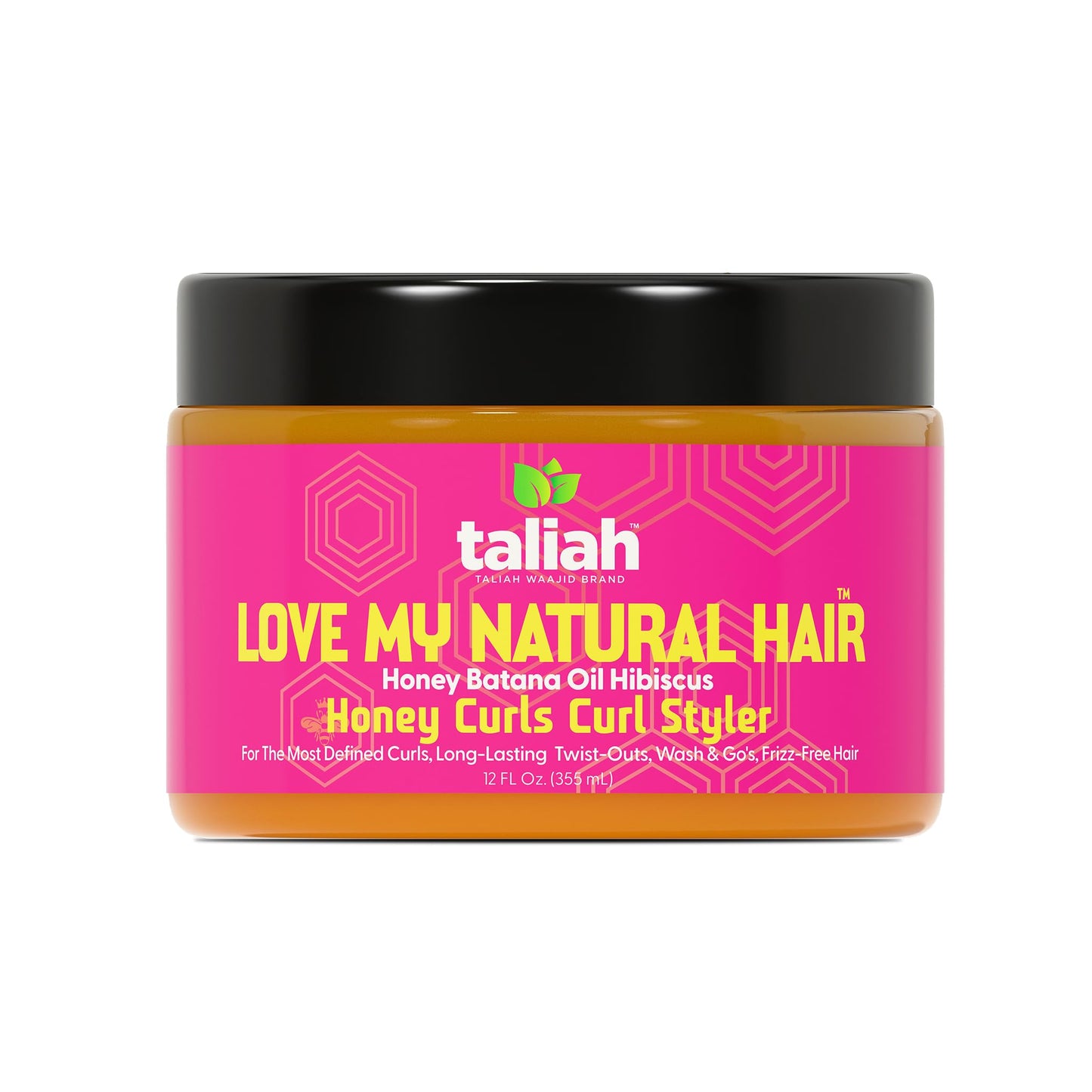 Taliah Waajid Love My Natural Hair Honey Curls Curl Styler 12oz - Curl Defining Cream with Honey - Moisturizing, Frizz-Control Styler for Natural