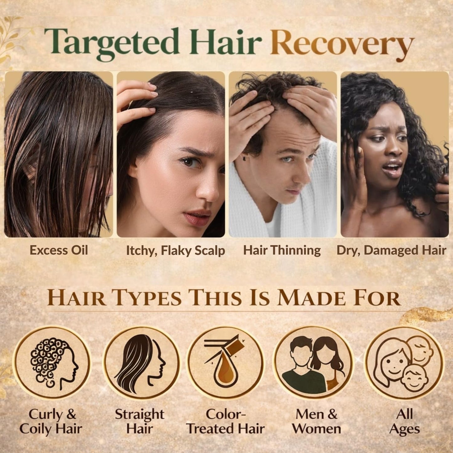 Batana Oil Shampoo and Conditioner Set for Men & Women with Rosemary & Castor Oil - Hair Growth Shampoo & Sulfate-Free Hair Strengthening for Dry