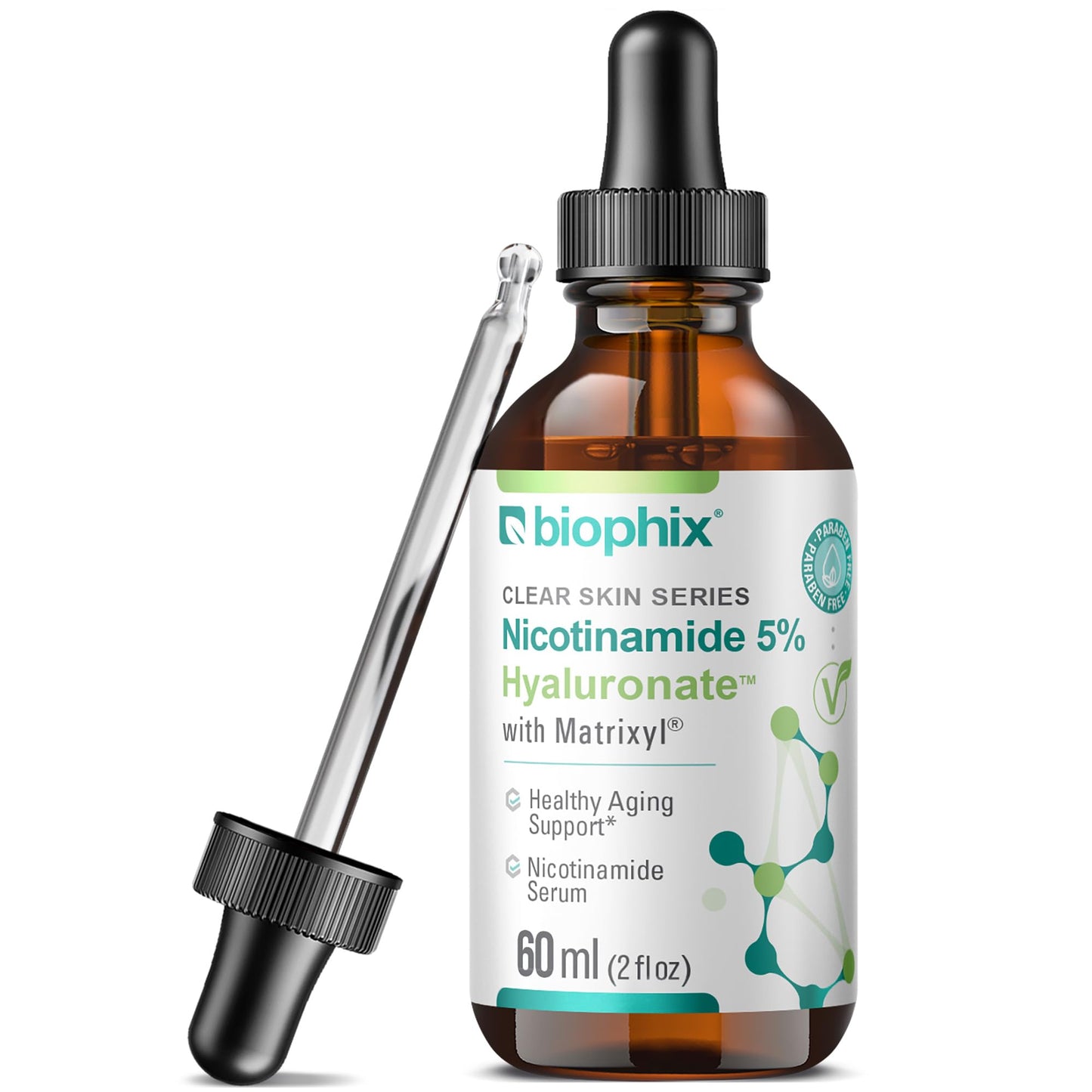 biophix B-3 Nicotinamide Age-Defying Liquid Serum 2 oz - Hyaluronic Acid - Matrixyl ® - Supports Skin Health - Healthy Aging
