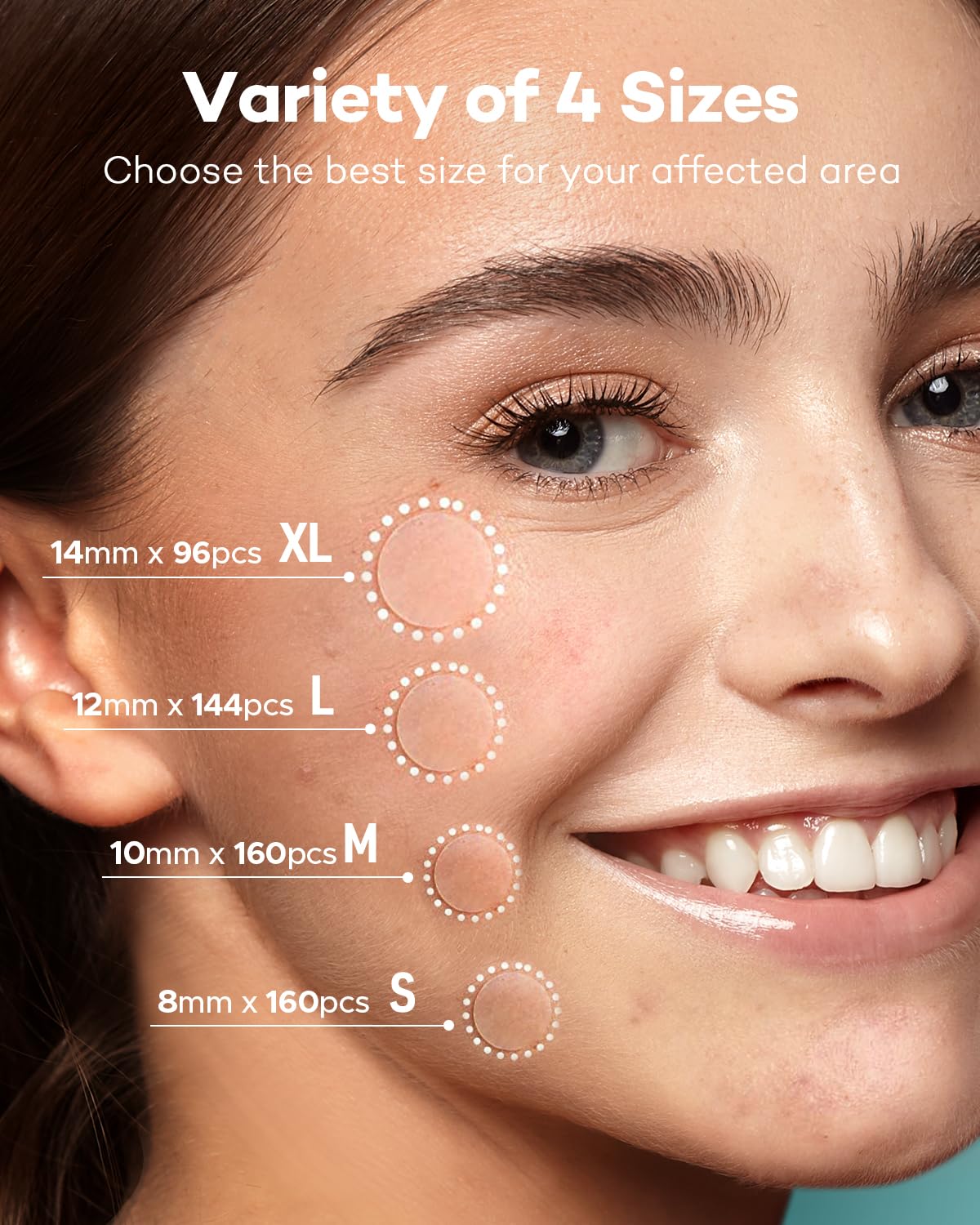TKTK Pimple Patch Acne Patch, 4 Sizes 560 Patches Acne Absorbing Cover Patch, Hydrocolloid Invisible Acne Patches For Face Zit Patch Acne Dots Tea Beauty and Personal Care TKTK