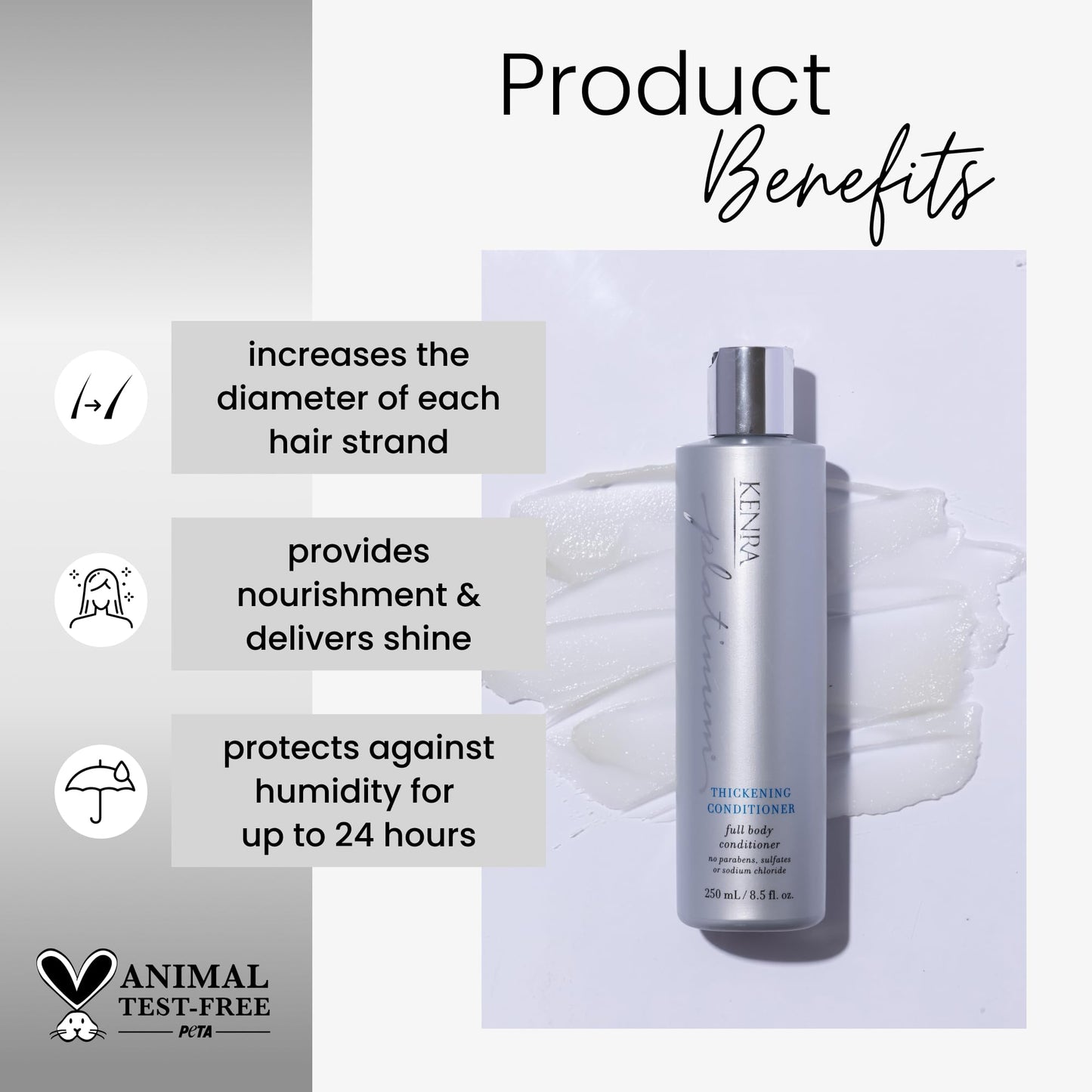 Kenra Professional Platinum Thickening Conditioner | Provides Nourishment & Delivers Shine | Increases Thickness & Volume | Body & Fullness | Protects
