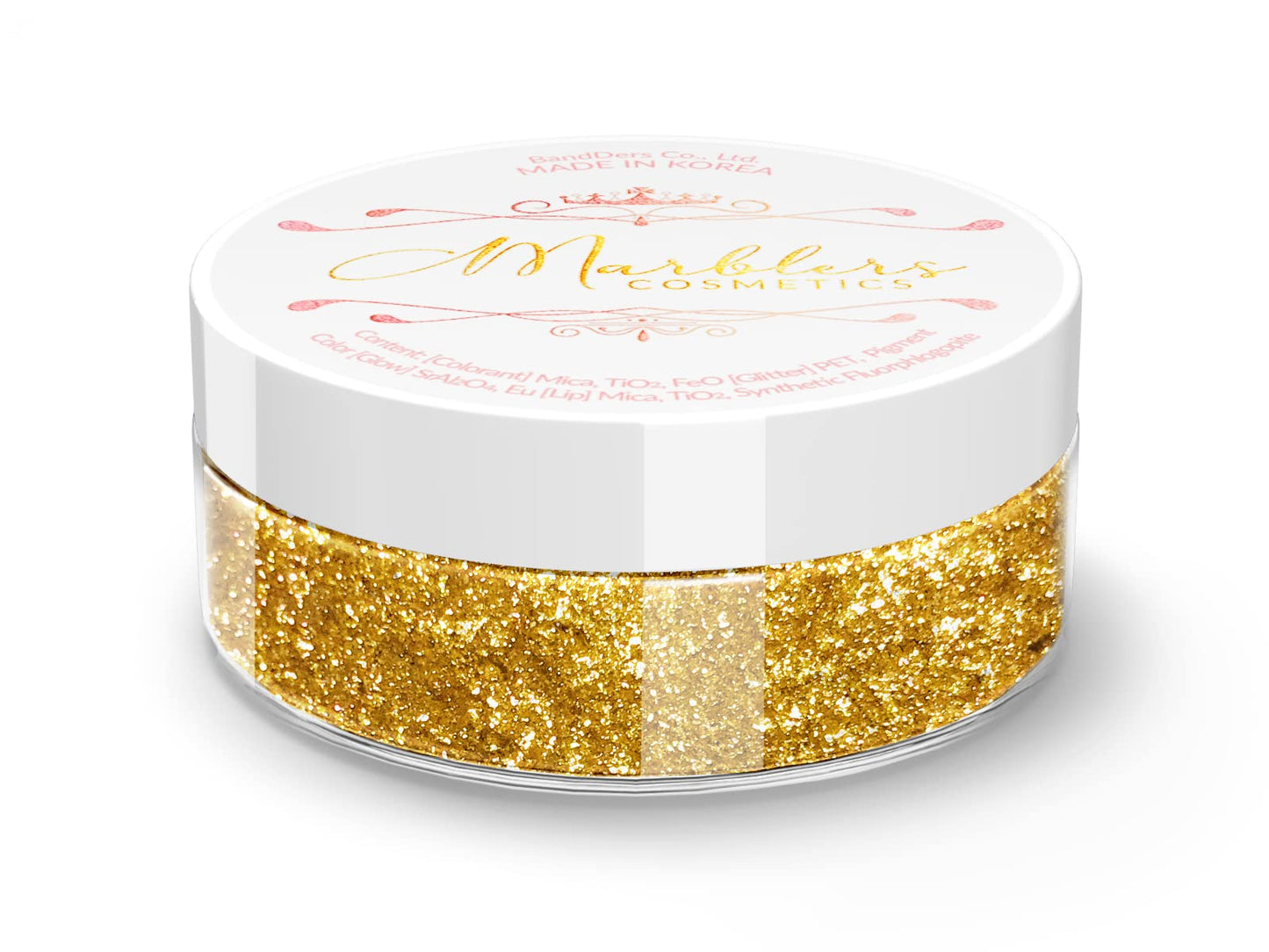 MARBLERS Chunky Natural Mica Powder [Giant Gold] 0.11oz (3g) | Highly Pigmented | Non-Toxic, Vegan, Cruelty-Free | Eyeshadow, Body Butter, Nail