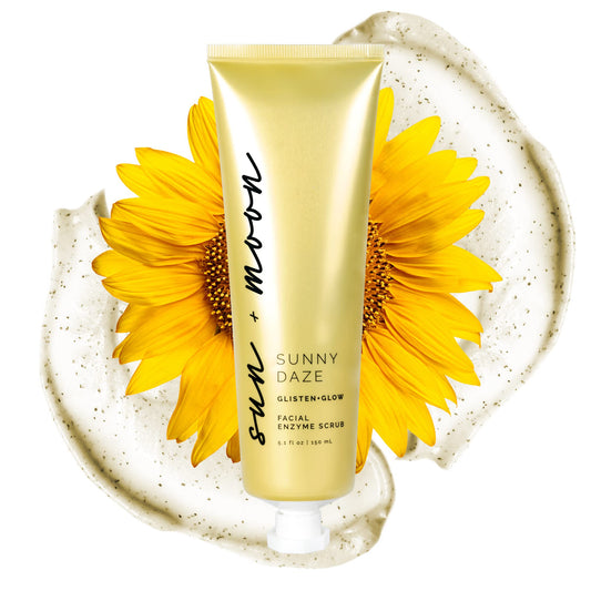 sun + moon Facial Exfoliator Papaya Enzyme Face Mask Scrub Gel Hydrating Rejuvenating Antioxidant with Pineapple and Mango, All Skin Type - 5.1 fl oz