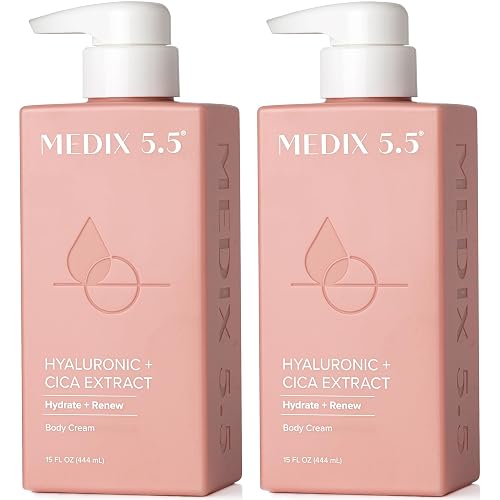Medix 5.5 Hyaluronic Acid + Vitamin E Cream Body Lotion For Women | Hydrating Dry Skin Firming Lotion Minimizes Look Of Wrinkles, Stretch Marks