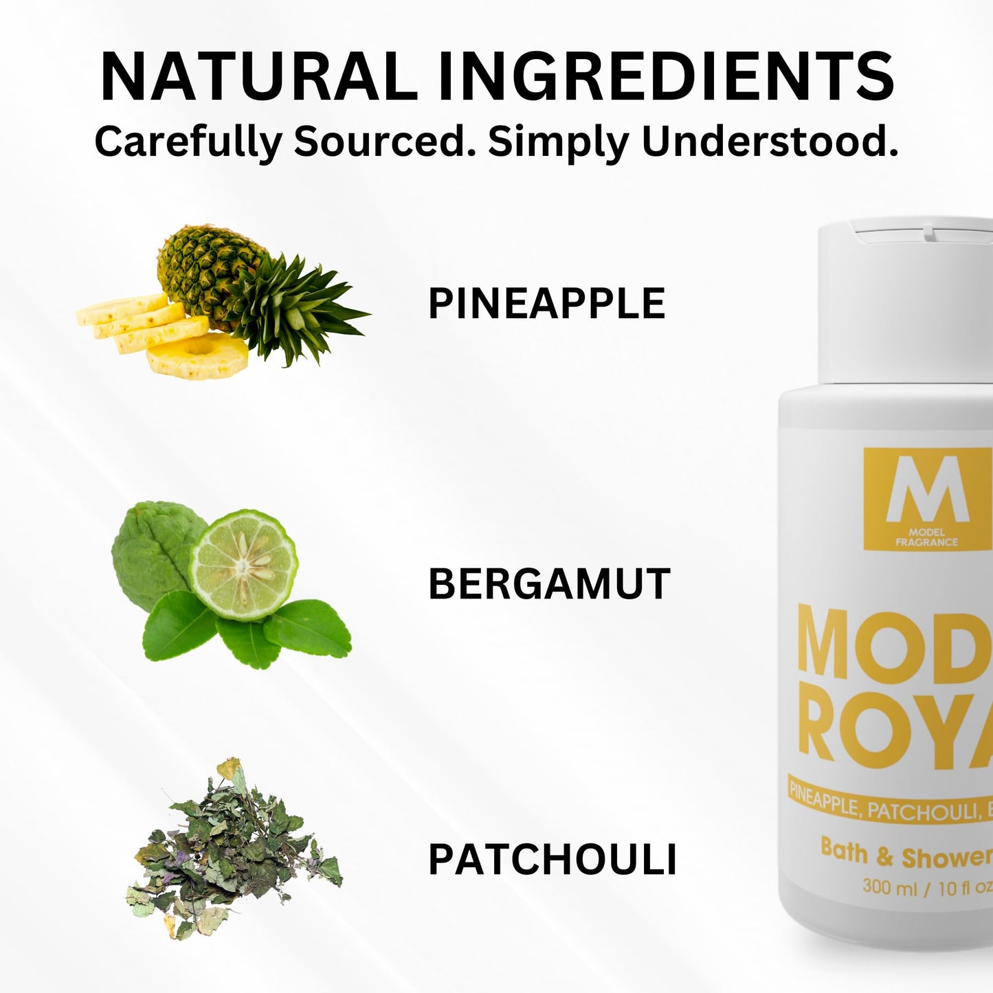 Model Royal Gourmand Body Gel | Pineapple, Patchouli, and Bergamot a Scented | Hydrating, Nourishing, and Refreshing Shower Gel | Scented Spa Products Beauty & Personal Care MODELFRAGRANCE