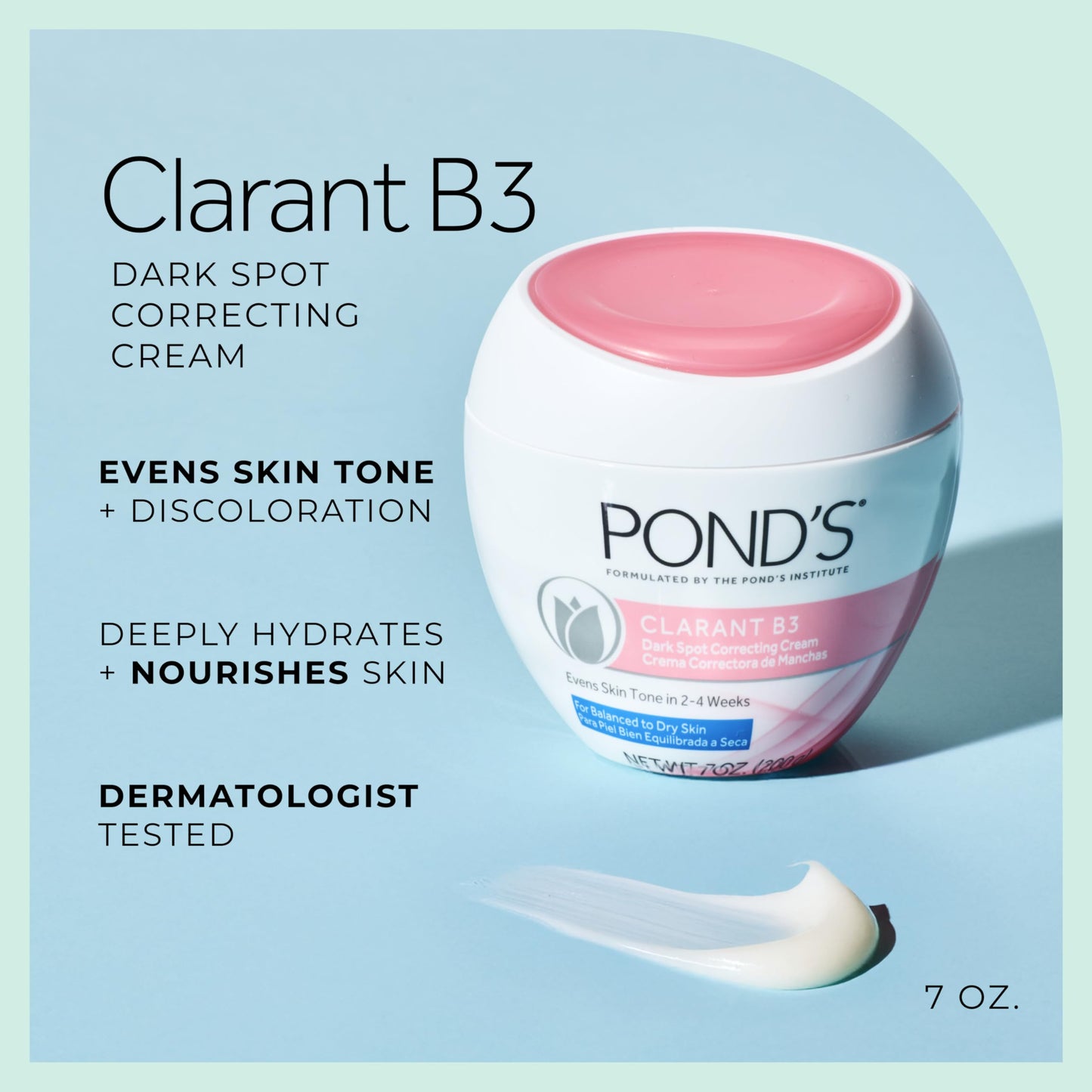 POND’S Clarant B3 Dark Spot Correcting Cream - Daily Moisturizer for Dry Skin - Moisturizing Face Cream with Vitamins B3 & C - Dermatologist Tested, 7 Beauty and Personal Care POND'S