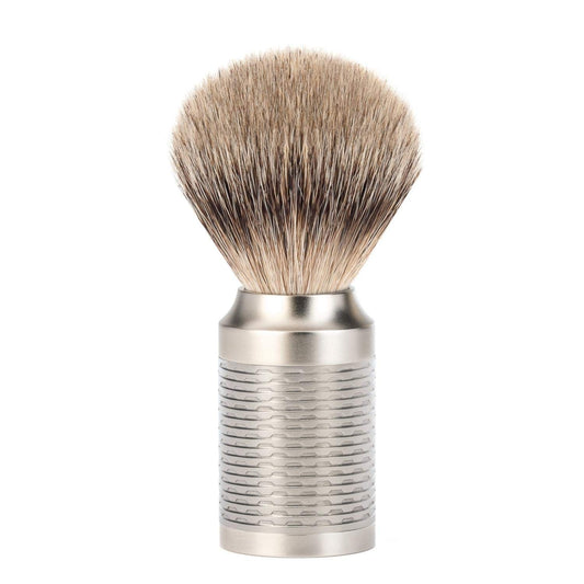 MÜHLE ROCCA Pure Matt Stainless Steel Silvertip Shaving Brush Beauty and Personal Care MÜHLE