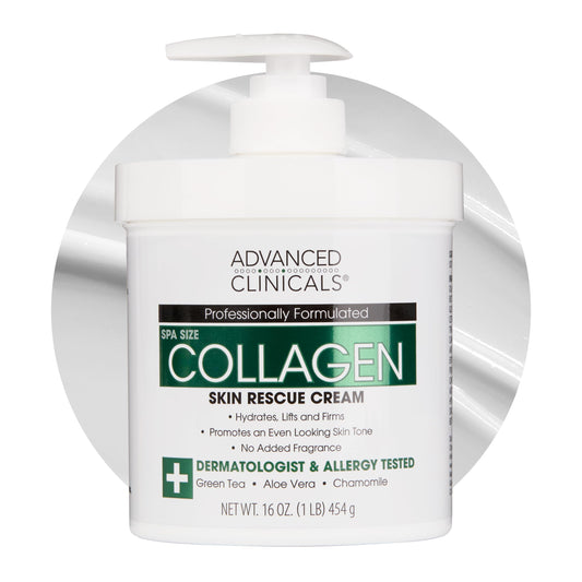 Advanced Clinicals Collagen Cream Body Lotion & Face Moisturizer W/Vitamin E | Skincare Moisturizing Collagen Lotion For Women, Men, Hand, & Neck Beauty & Personal Care Advanced Clinicals