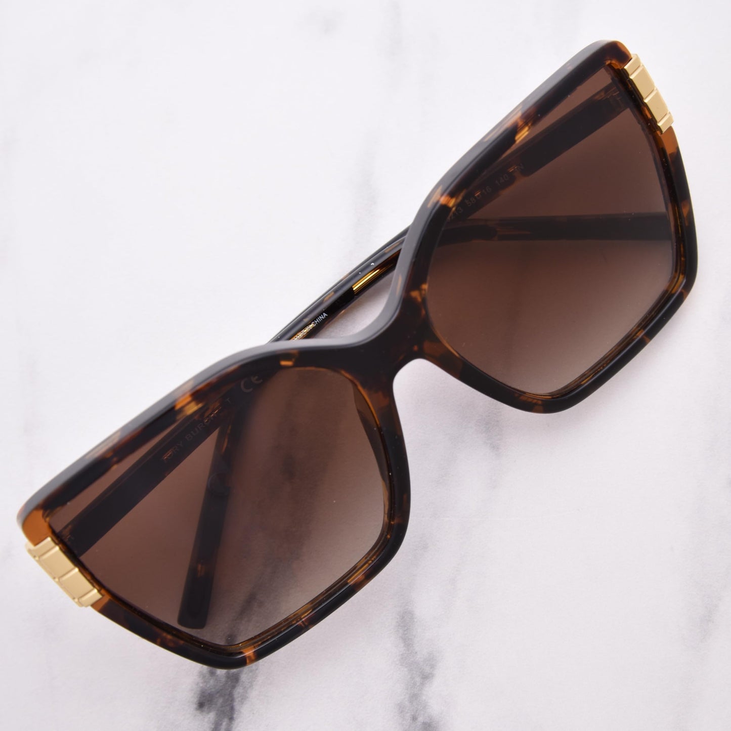 Tory Burch Sunglasses TY 9076 U 199213 Tortoise/Light Brown Gradient Polyamide, 58/16/140