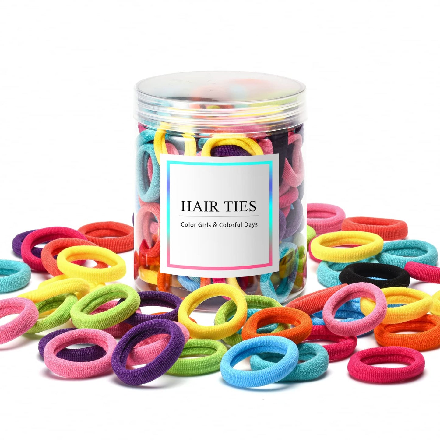 100 Pcs Baby Hair Ties, Seamless Cotton Toddler Hair Ties for Girls and Kids, Multicolor Small Soft No Damage Hair Elastics Ponytail Holders(10Colors) Beauty and Personal Care Omszte