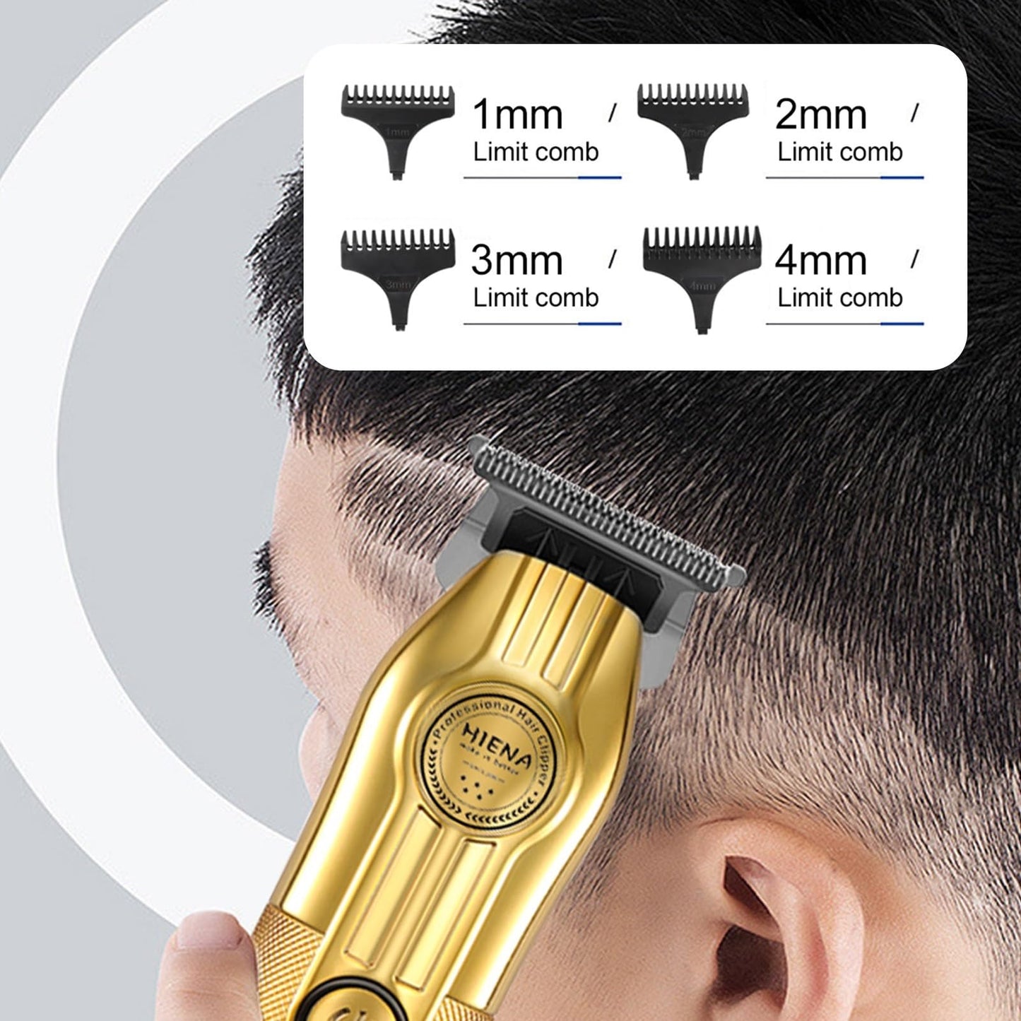 QDKVTNDJZ Hair Clippers for Men, Professional Barber Machines Electric Trimmer Precision Steel Blade Cutting Machine(Black Gold 601) Beauty and Personal Care QDKVTNDJZ