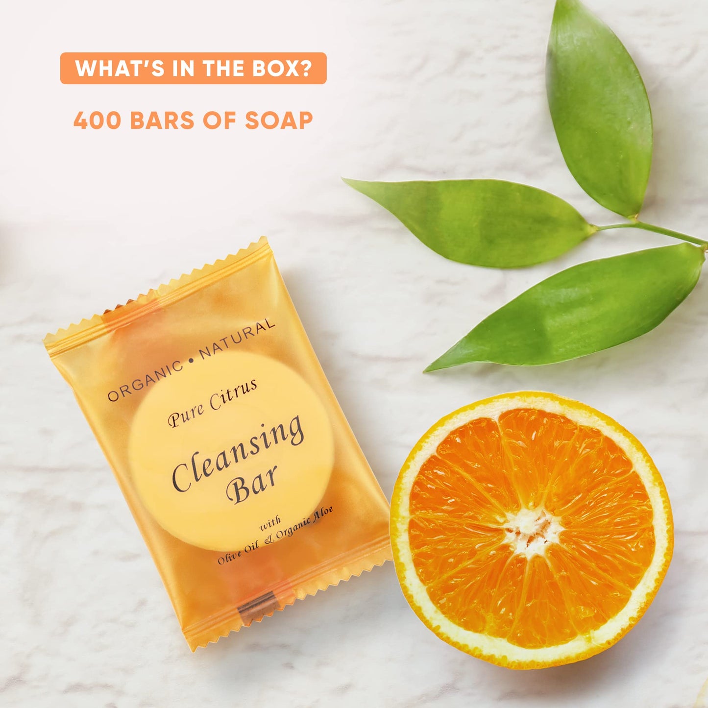 Terra Pure Wild Citrus Cleansing Bar, Travel Size Hotel, 0.5 oz (Case of 400)