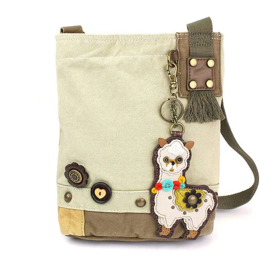 CHALA Handbag Patch Crossbody Canvas Sand (LLAMA) Fashion CHALA