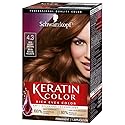 Schwarzkopf Keratin Color Permanent Hair Color Cream, 4.3 Red Velvet Brown